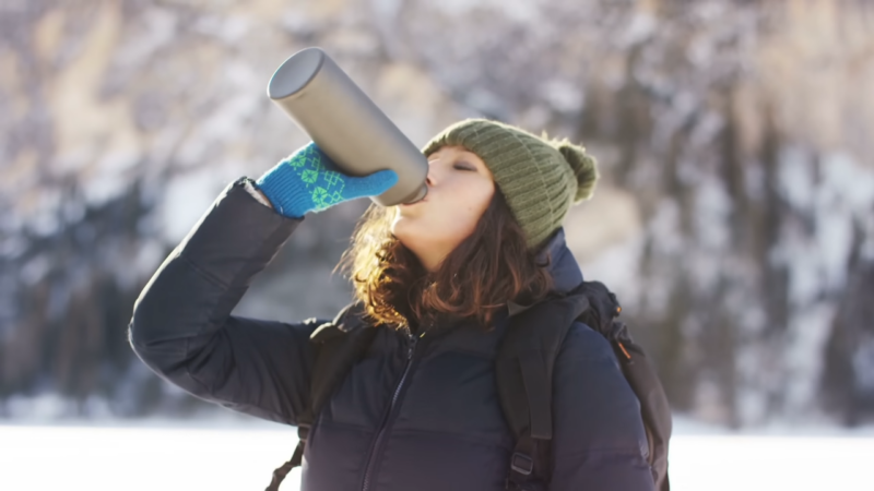 Hydro Flask drinking